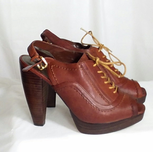 Nine West Brown Leather Clog - Picture 1 of 6
